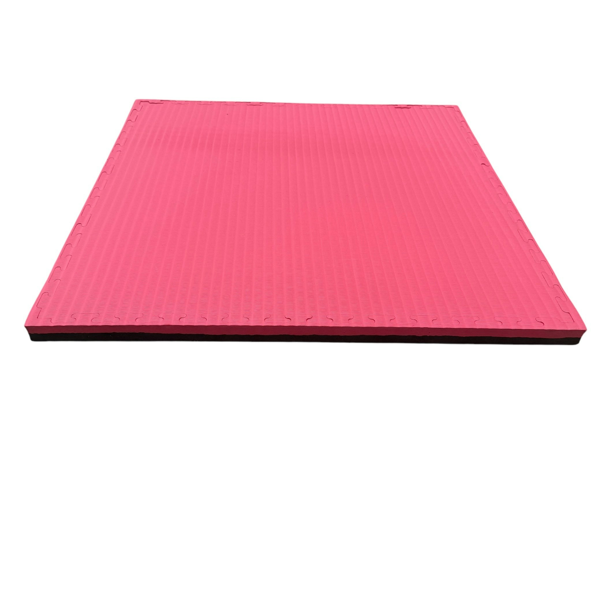40mm EVA Foam Jigsaw Interlocking Floor Tile Mat 1m x 1m BLACK / RED