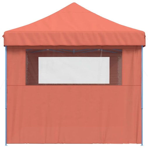 vidaXL Foldable Party Tent Pop-Up with 3 Sidewalls Terracotta vidaXL Foldable Party Tent Pop-Up with 3 Sidewalls Terracotta