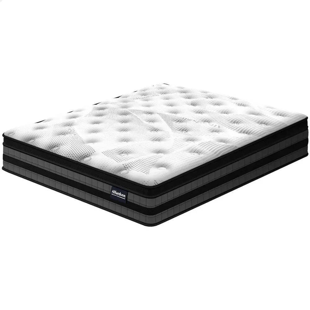Alfordson Mattress Single Euro Top Bonnell Spring Medium Firm Bed 22CM Foam