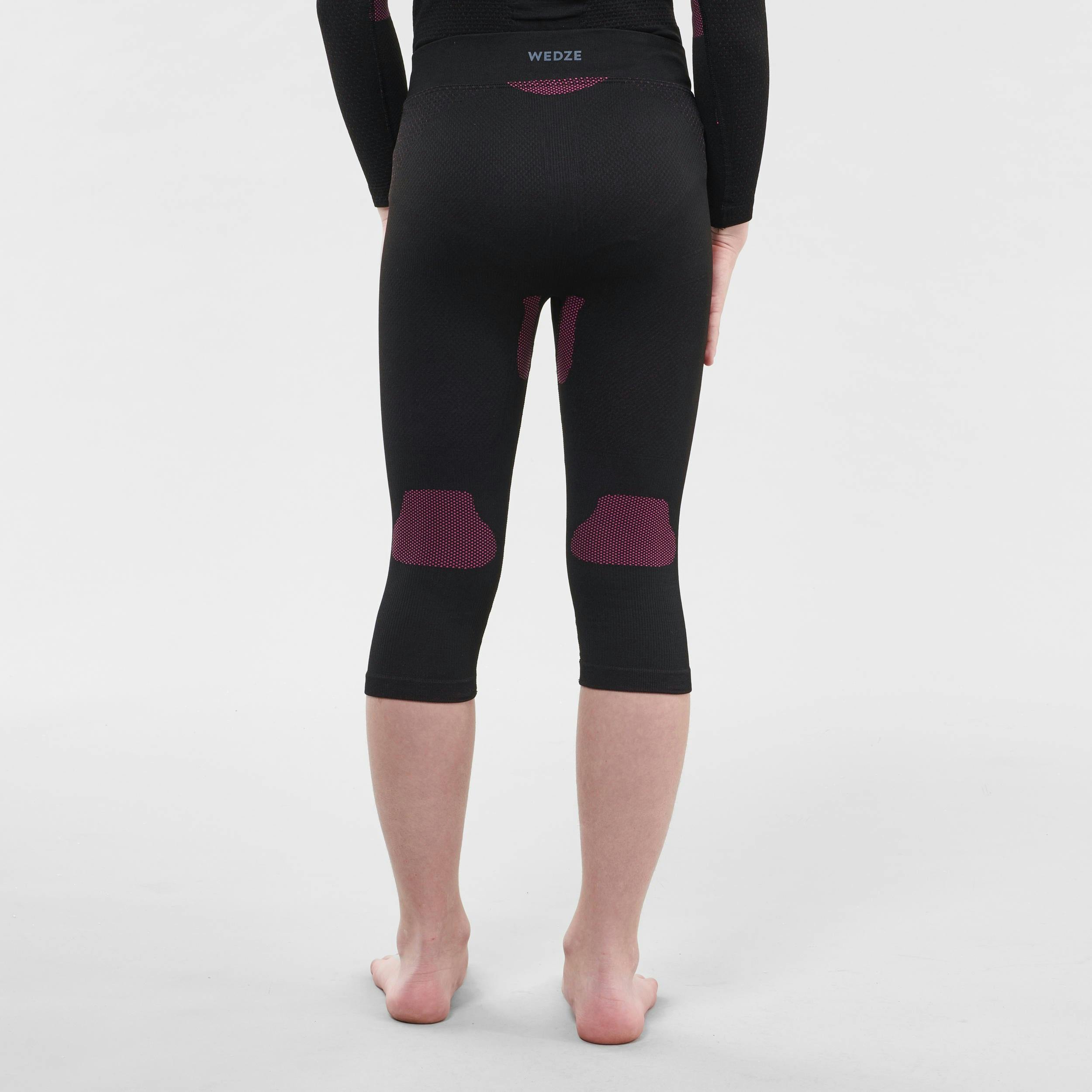 Decathlon | Children's Skiing Base Layer Bottoms BL 580 I-Soft - Black / Pink