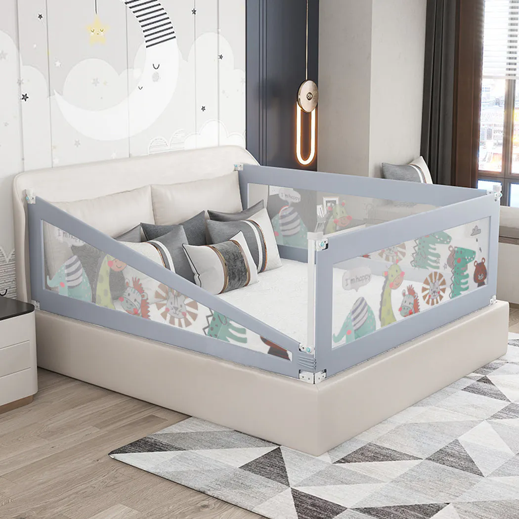 BoPeep Kids Baby Safety Bed Rail Guard Adjustable Folding Child Toddler King