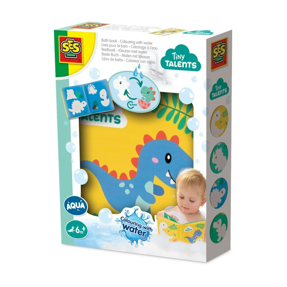 SES Creative Bath Book - Colouring With Water Dinos