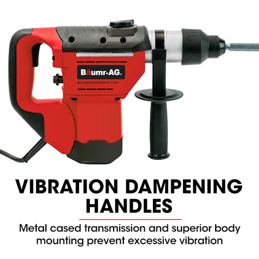 NNEMB 1500W Pro-Grade Electric Rotary Jackhammer Hammer Drill-with 2 Bonus Chisels-3 Drill Bits NNEMB 1500W Pro-Grade Electric Rotary Jackhammer Hammer Drill-with 2 Bonus Chisels-3 Drill Bits