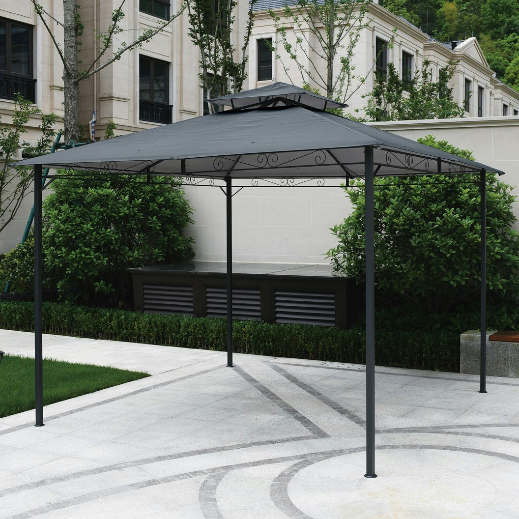 Steel Charcoal Gazebo 3x3m