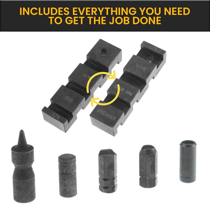 Kartrite Bench Mount Heavy Duty Chain Breaker Joiner Link Spinner Chainsaw Saw Bicycle image number null