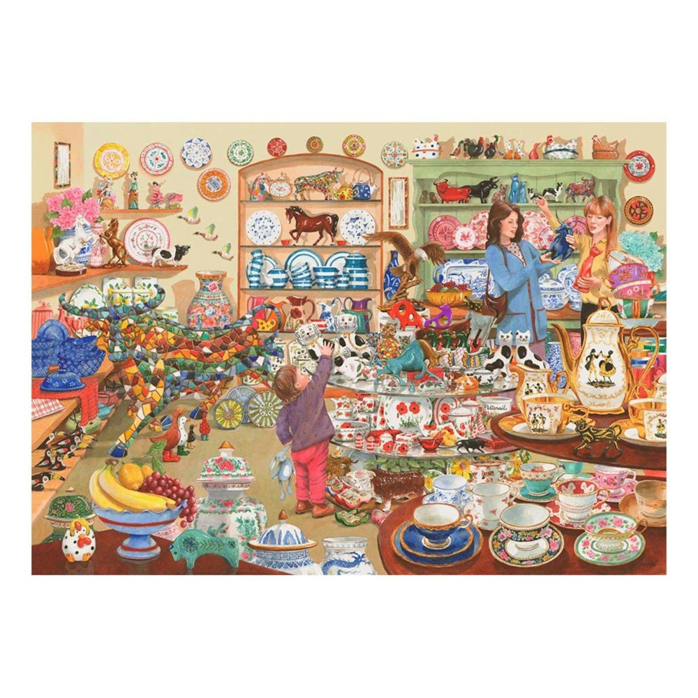 The House of Puzzles Bulls In A China Shop - 1000 Piece Jigsaw Puzzle
