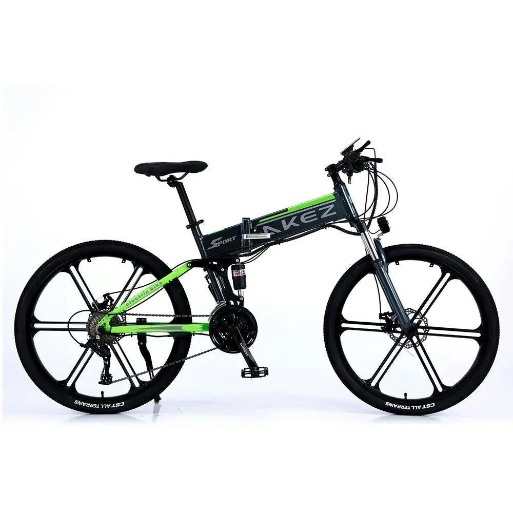 AKEZ 250W 36V BMNZ Electric Folding Bike Mountain Bicycle 26 inch w/ Battery