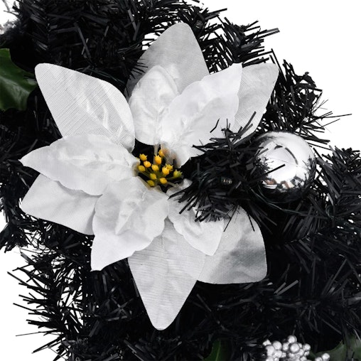 NNEVL Christmas Arch with LED Lights Black 90 cm PVC NNEVL Christmas Arch with LED Lights Black 90 cm PVC