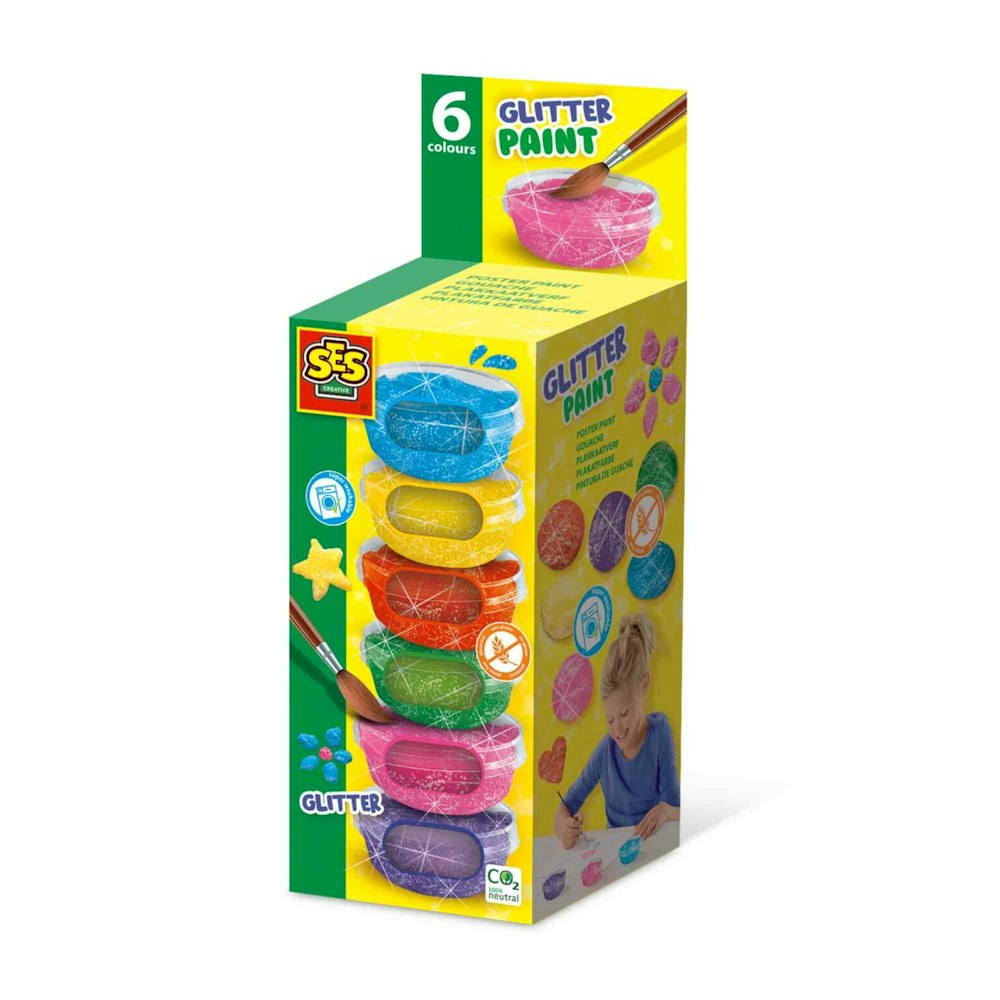 SES Creative Poster Paint Glitter (6x45ml)