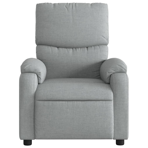 vidaXL Electric Massage Recliner Chair Light Grey Fabric vidaXL Electric Massage Recliner Chair Light Grey Fabric