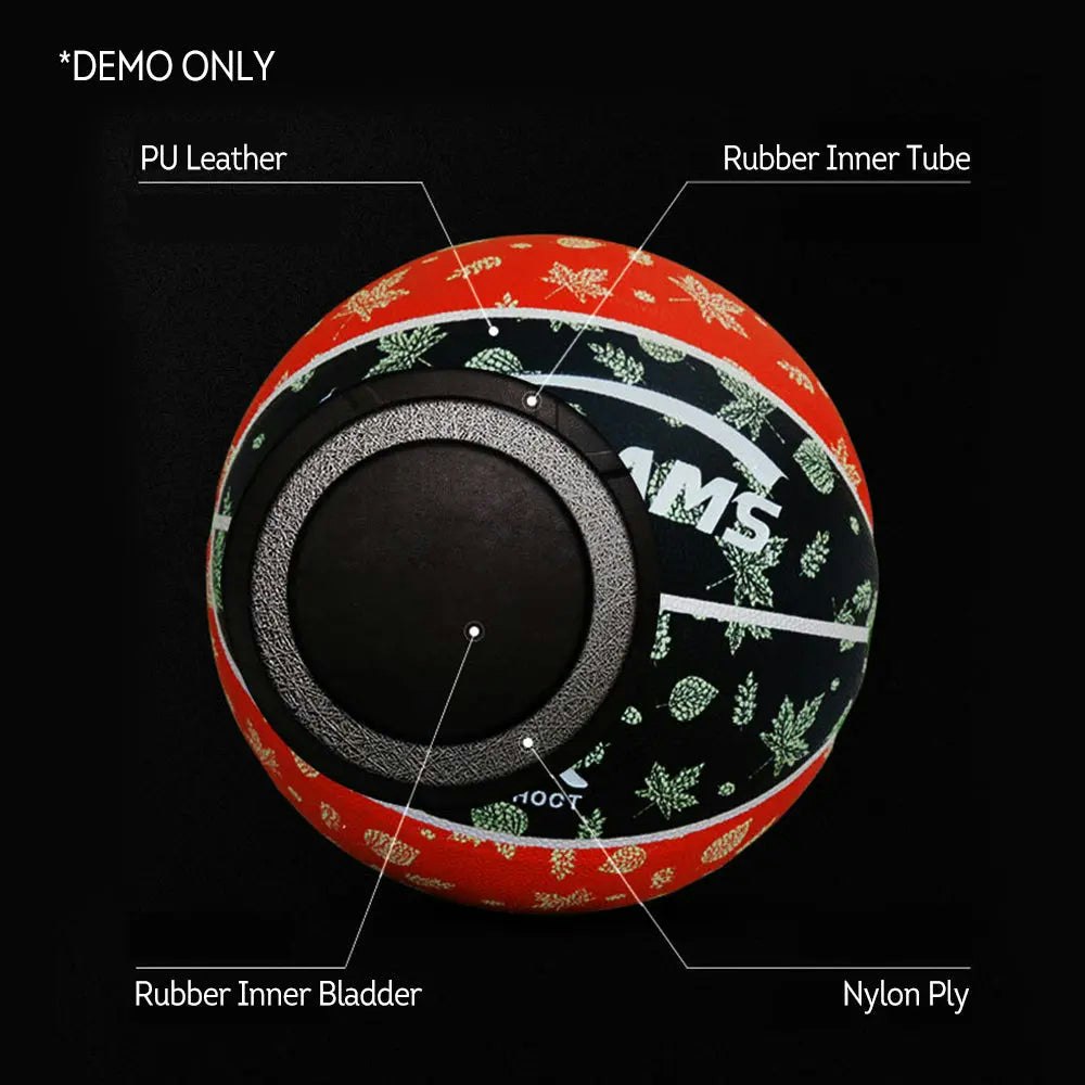 BALLSTRIKE YGSIZE7 Size 7 Luminous Basketball Excellent Bounce Game Ball Indoor Outdoor - Pink&Blue