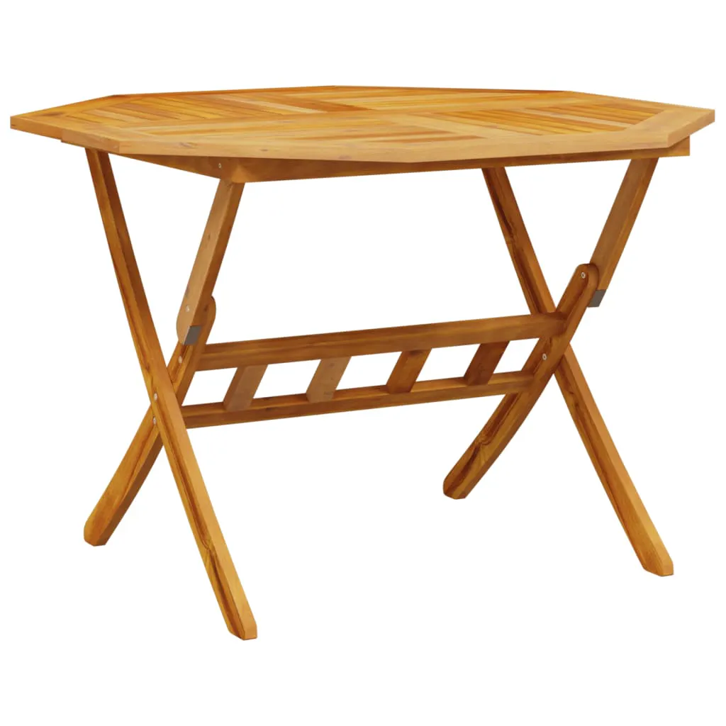 Folding Garden Table Ø110x75 cm Solid Wood Acacia 4004911 Folding Garden Table Ø110x75 cm Solid Wood Acacia 4004911