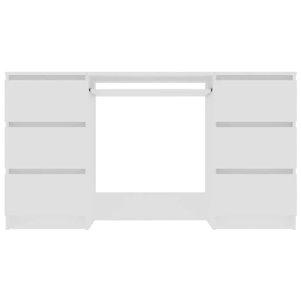 Writing Desk White 140x50x77 cm Engineered Wood 800810