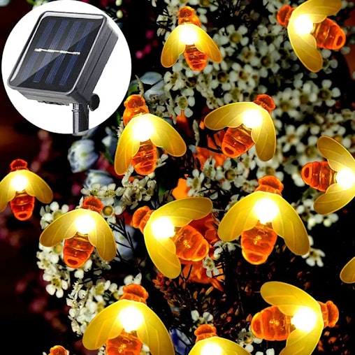 Solar honey bee discount lights