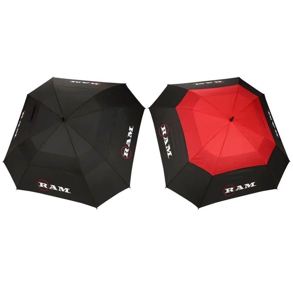 2 Pack RAM FX Tour Premium 64" Extra Large Square Golf Umbrellas