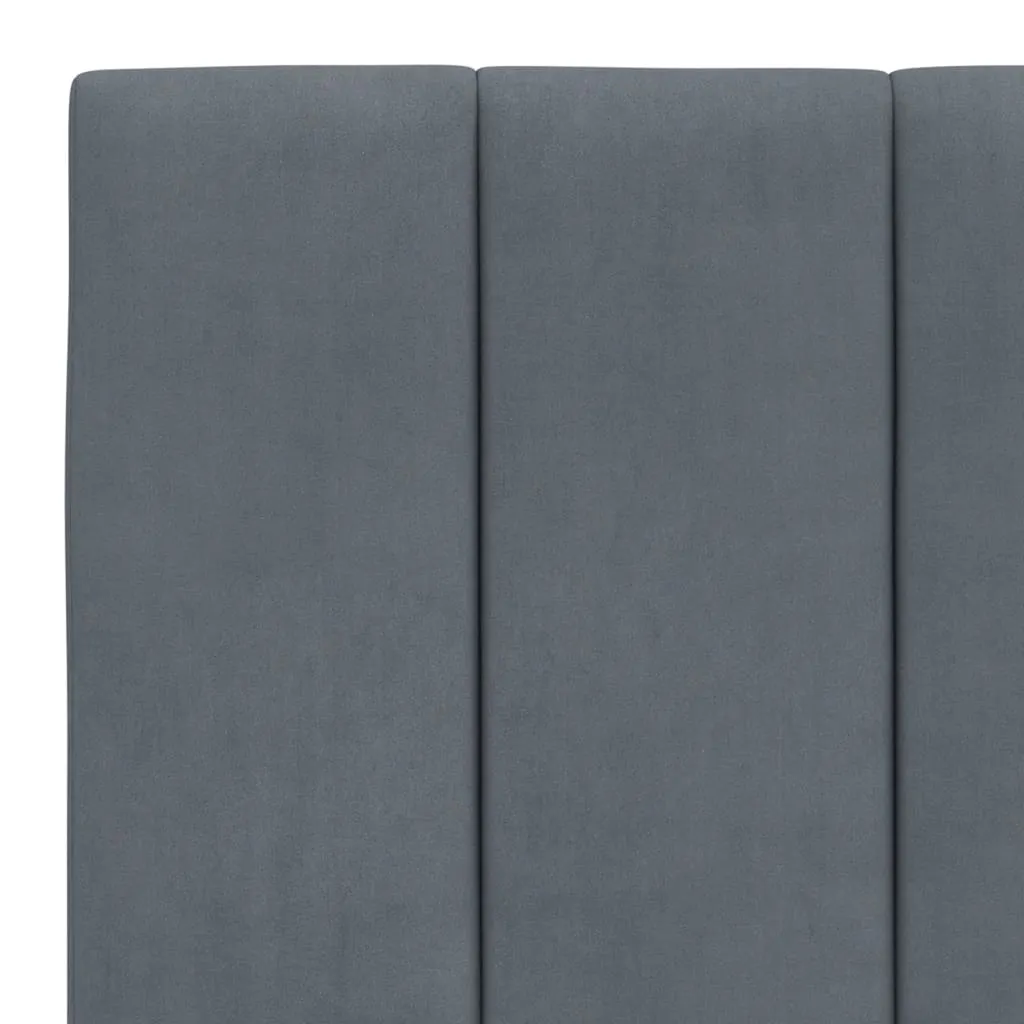Headboard Cushion "Hanko" Dark Grey 180 cm Velvet 374682