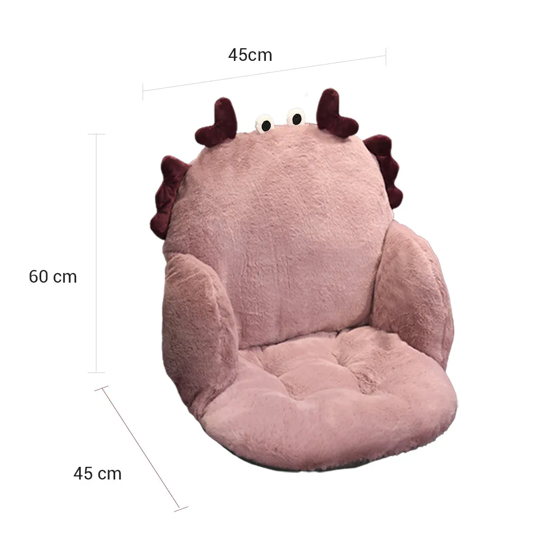 Soga Purple Crab Shape Cushion Soft Leaning Bedside Pad Sedentary Plushie Pillow Home Decor