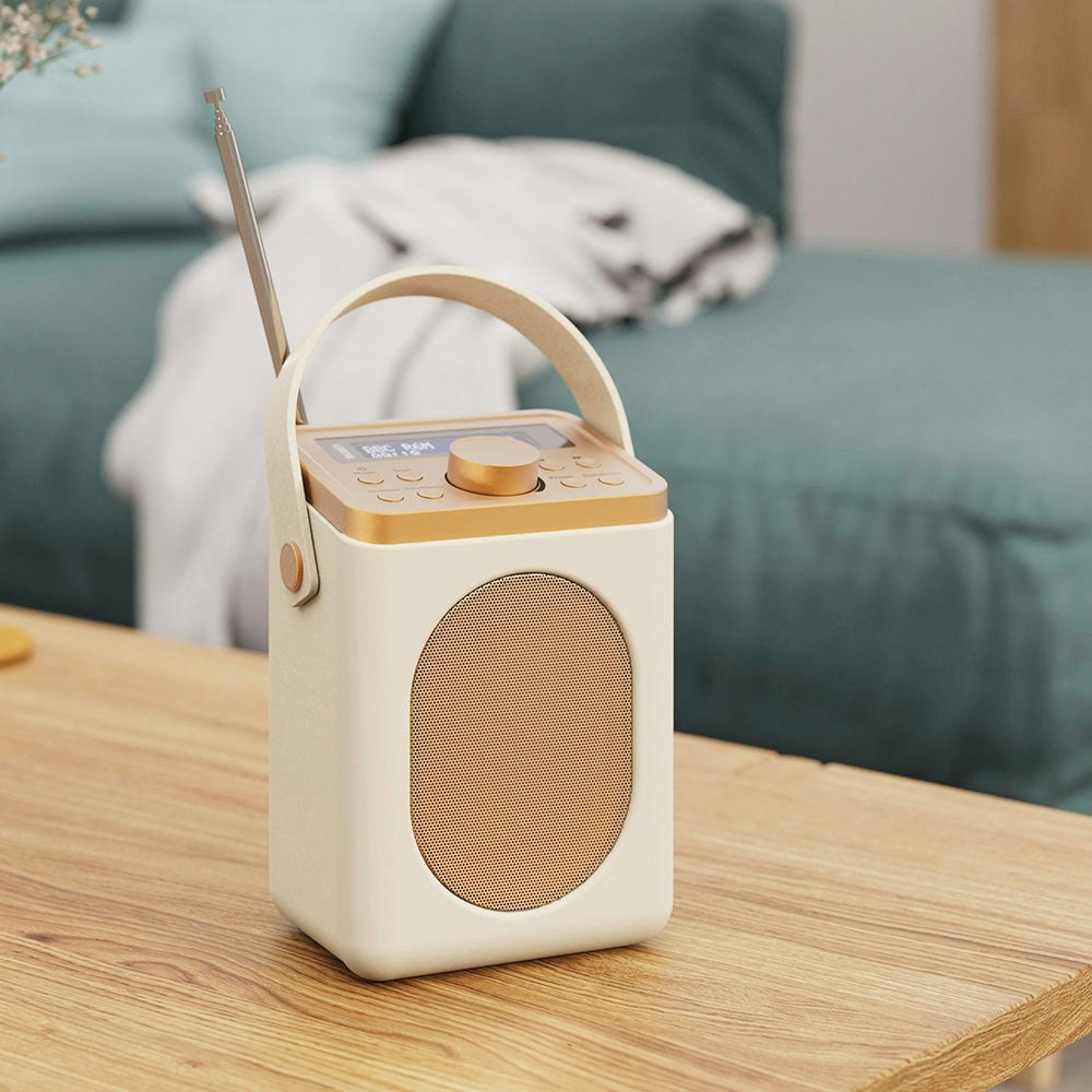 Majority Little Shelford Bluetooth & DAB Radio with Bluetooth-Cream-2PK