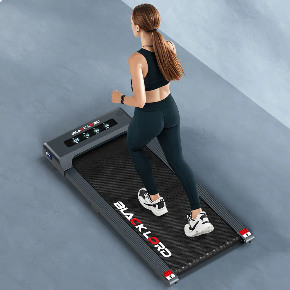 Black Lord Treadmill Electric Walking Pad Under Desk Home Gym 400mm Grey