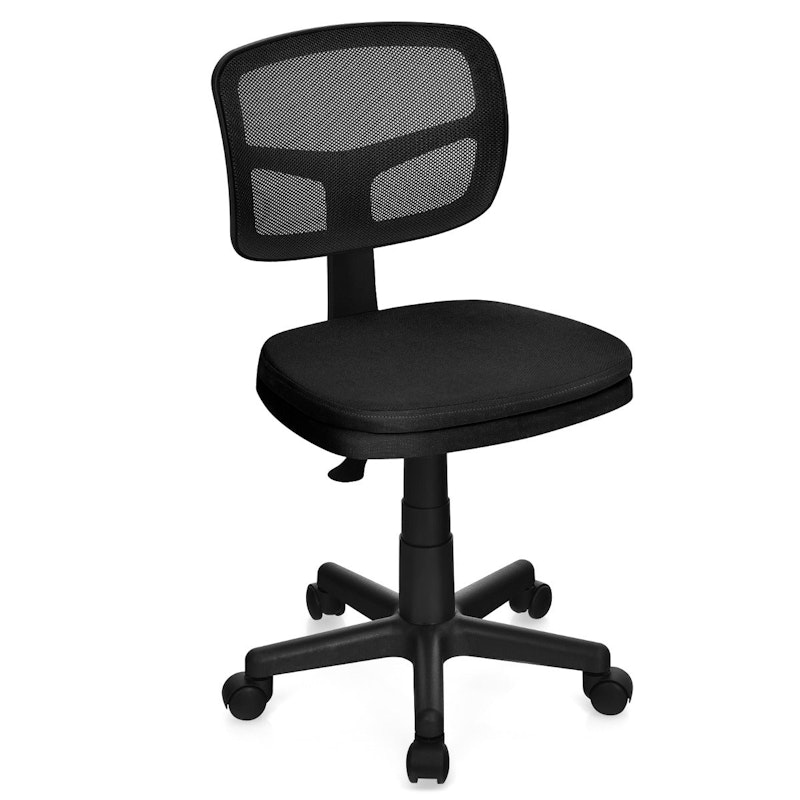 NNECW Low-Back Armless Mesh Computer Chair for Home & Office image number null