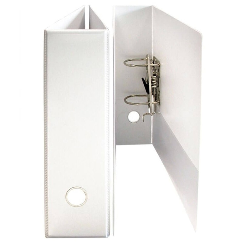 Bantex Insert Lever Arch with Finger Pull 70mm A4 (White) image number null