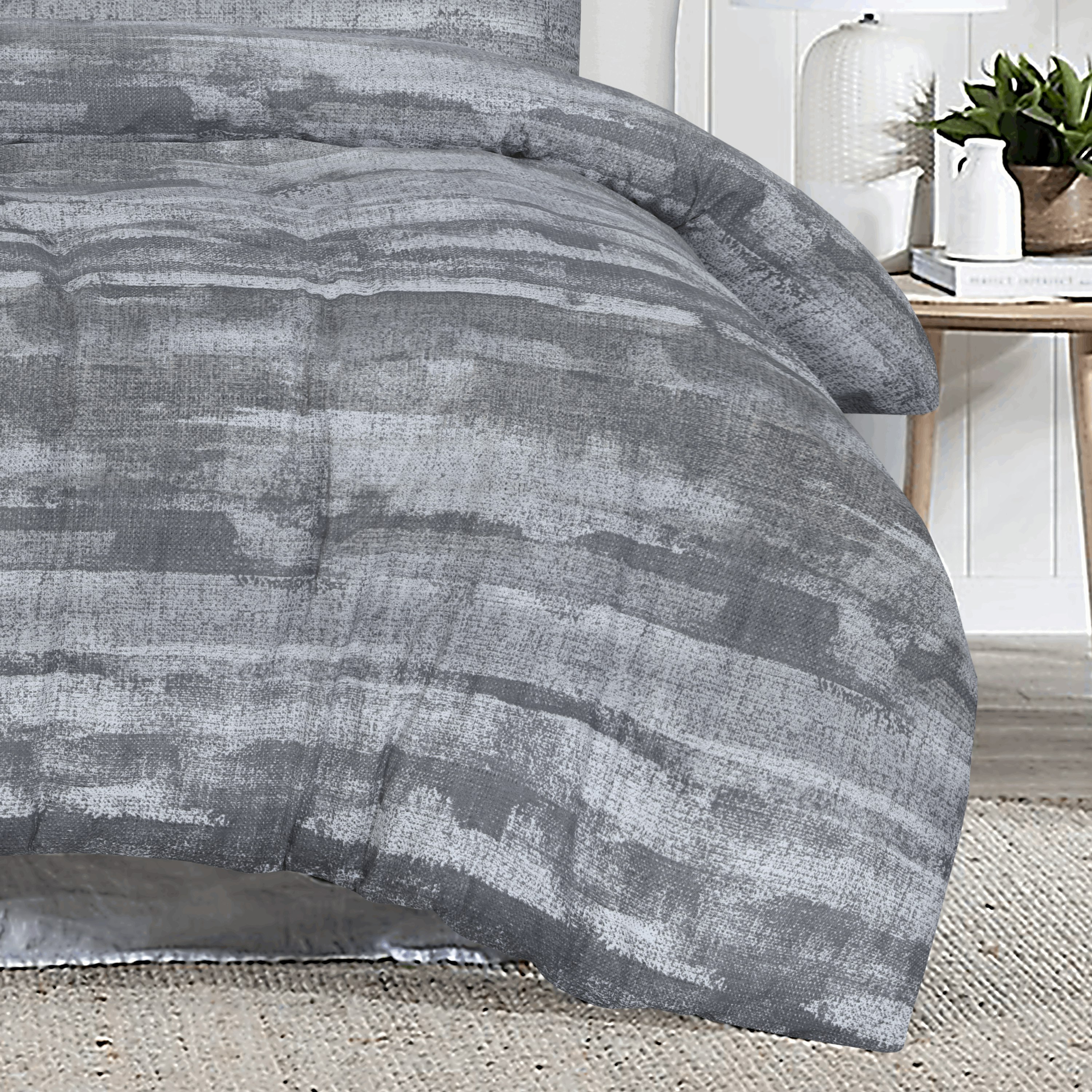 Charcoal Grey-Premium 100% Cotton Quilt Cover Set