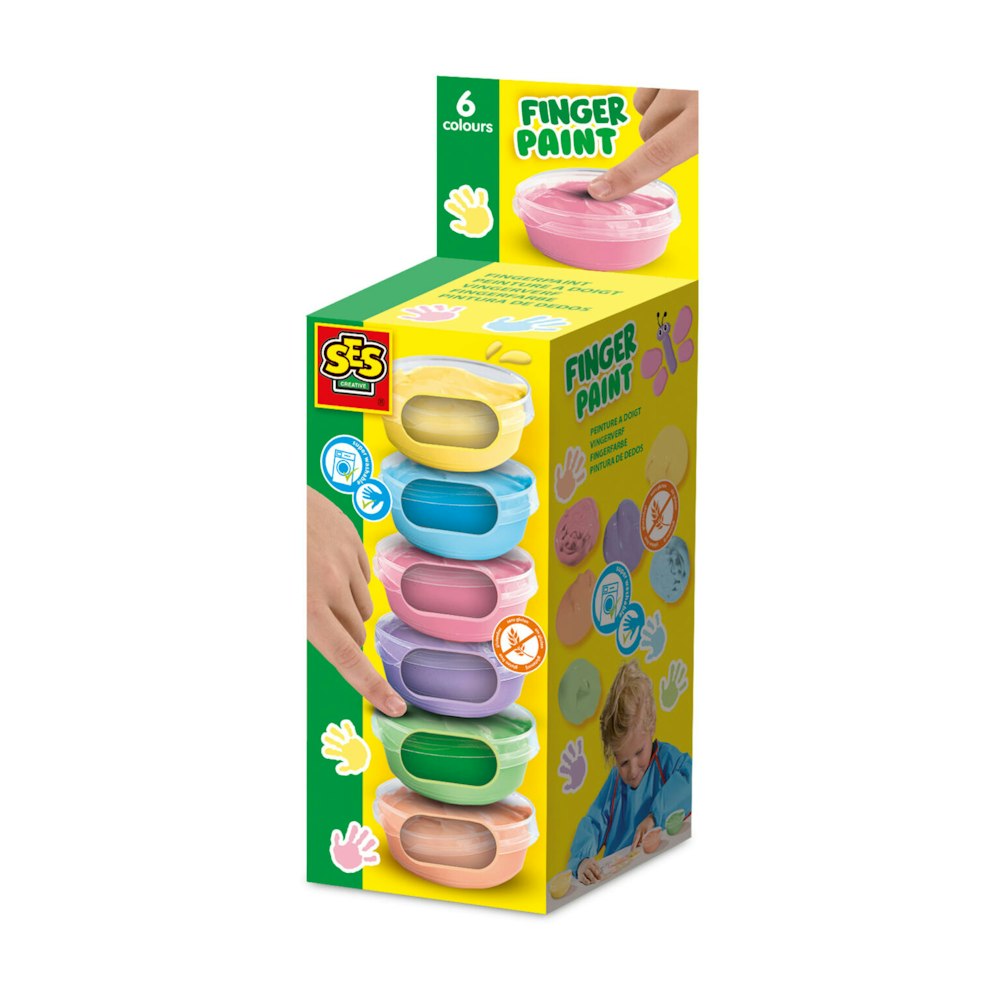 SES Creative Fingerpaint Pastel 6 Colours X 45 Ml