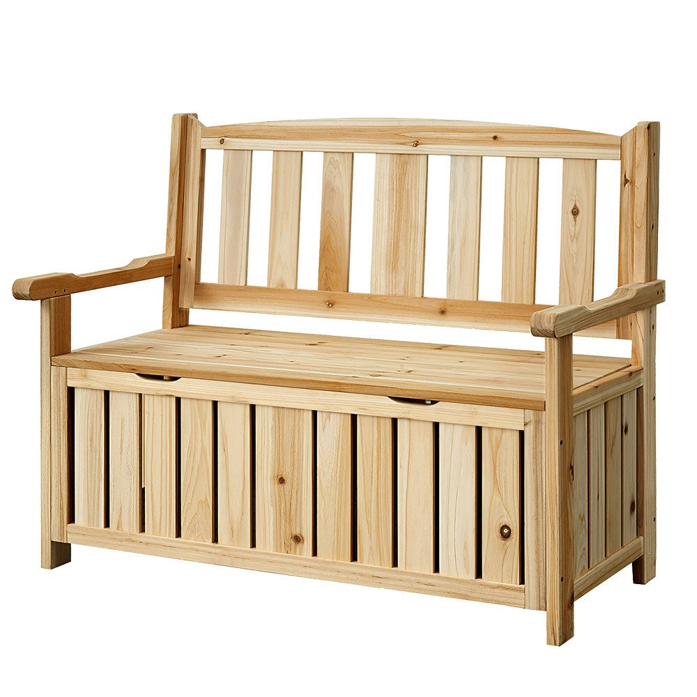 Groverdi Patio Storage Bench Wooden Box 2 Seat Outdoor Furniture Backyard Lounge Garden Nature Wood Groverdi Patio Storage Bench Wooden Box 2 Seat Outdoor Furniture Backyard Lounge Garden Nature Wood