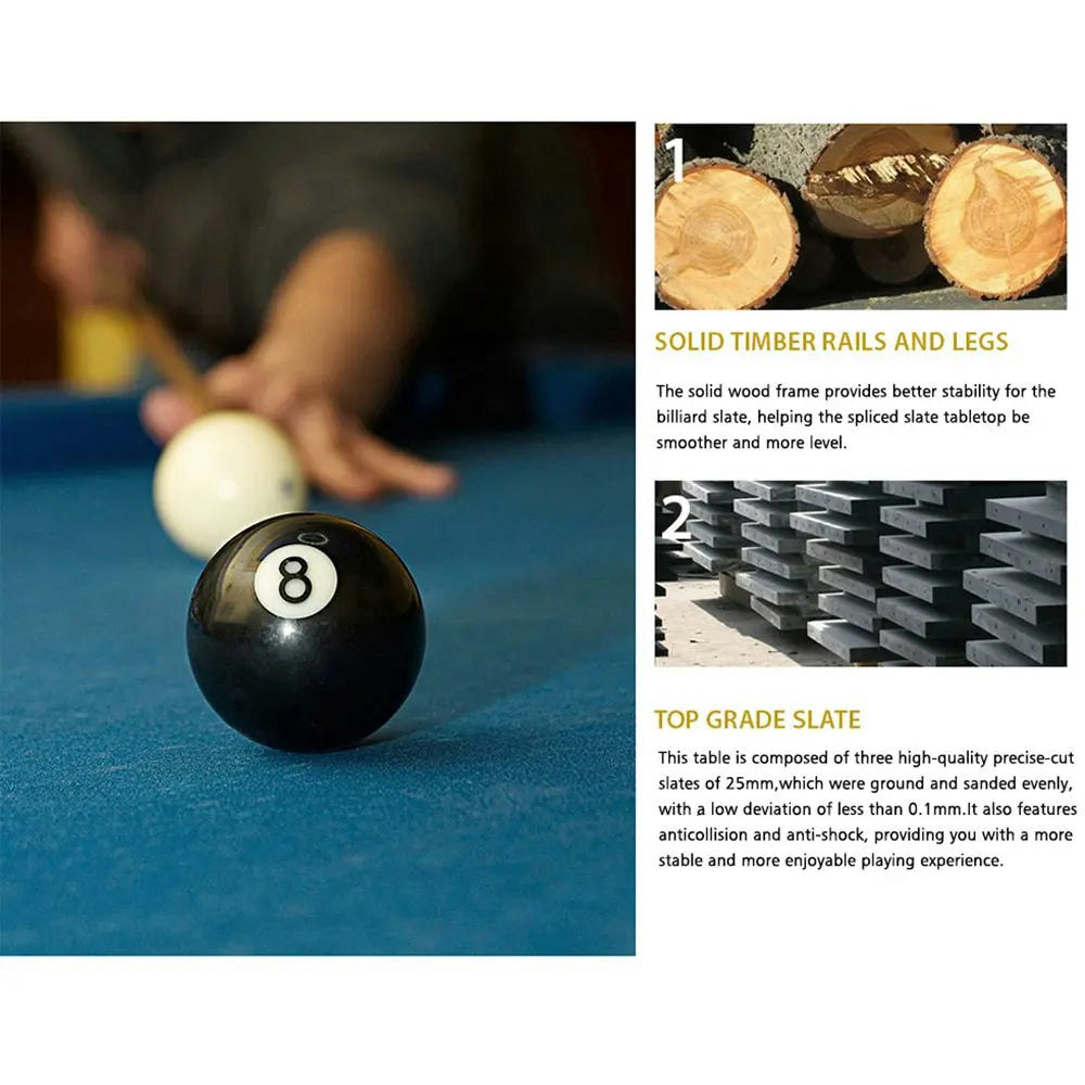 MACE 8FT AU12 Mahogany Luxury Slate Pool / Billiards / Snooker Table - FY