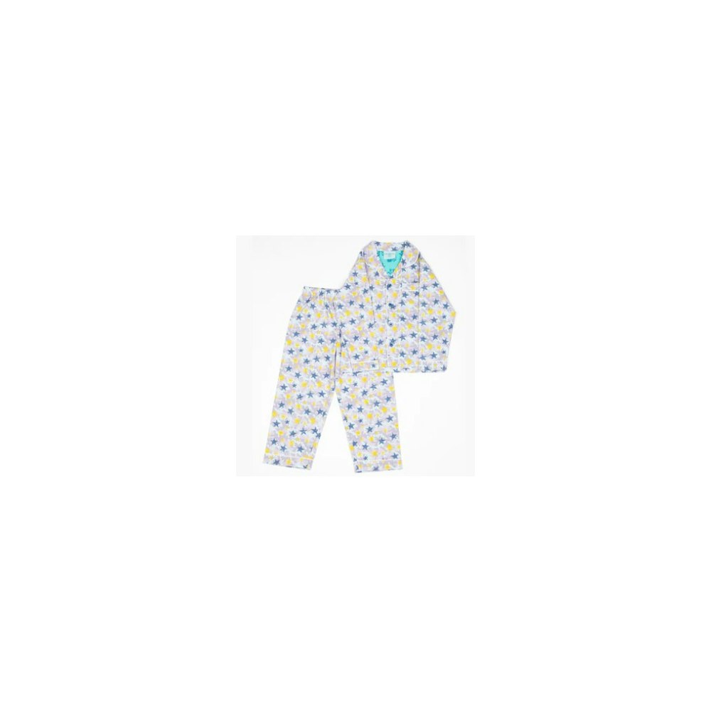 Luca and Rosa Shining Stars Print Boys Button Up Pyjamas