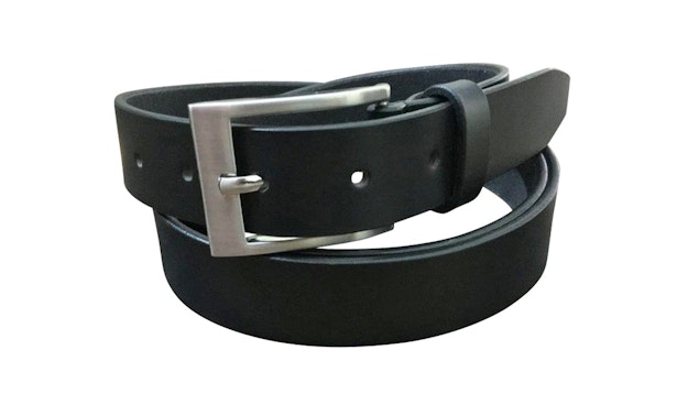 Jacaru 6011 Classic Men Leather Belt Black 40mm image number null