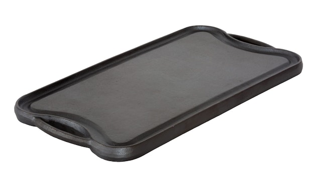 Oil-seasoned Ready to use 50.7x25.8cm Reversible Cast Iron Grill - Black Oil-seasoned Ready to use 50.7x25.8cm Reversible Cast Iron Grill - Black