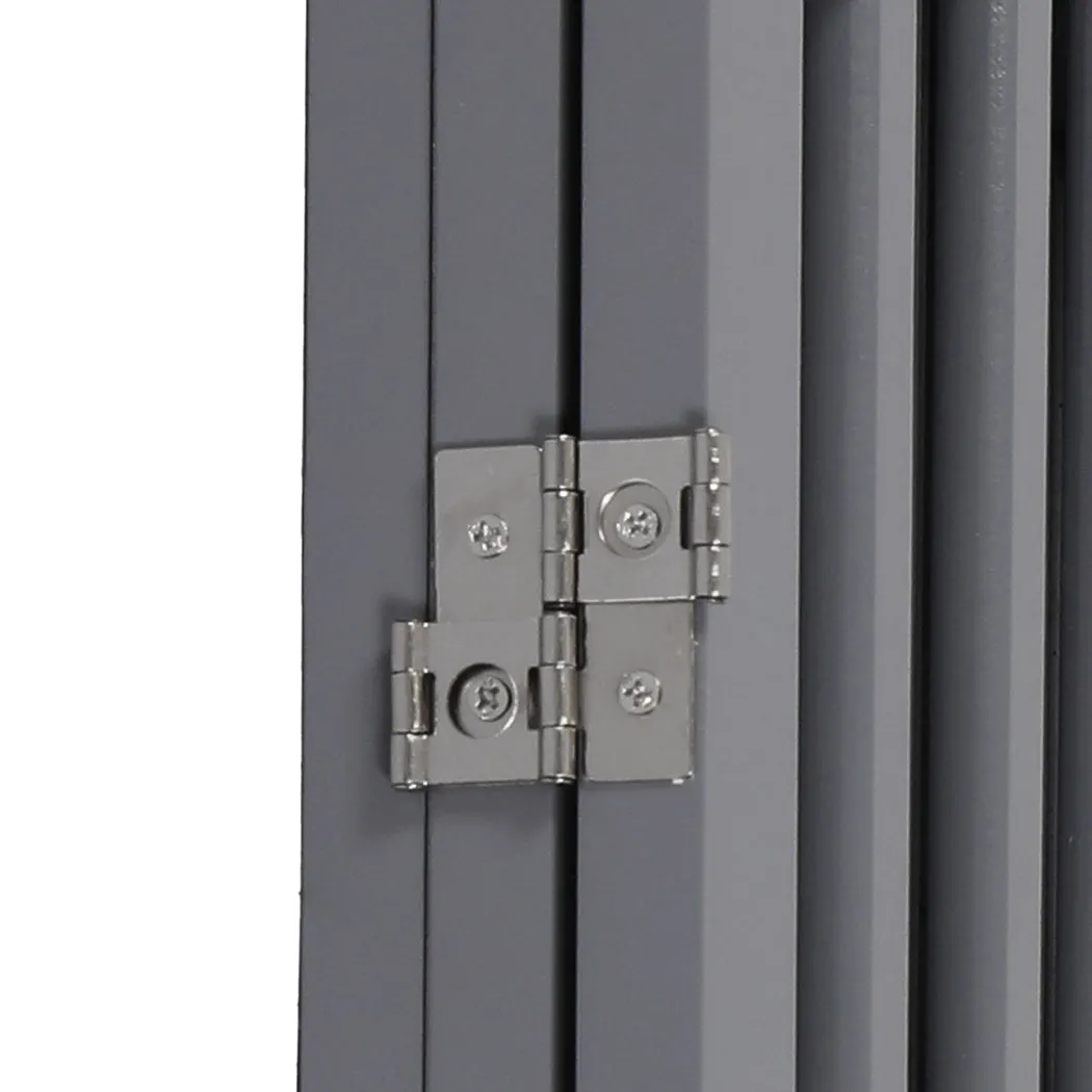 Pawz Wooden Pet Gate Dog Fence Safety Stair Barrier Security Door 3 Panels Grey