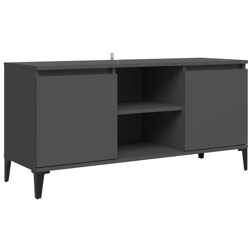 TV Cabinet with Metal Legs Grey 103.5x35x50 cm 805970 TV Cabinet with Metal Legs Grey 103.5x35x50 cm 805970