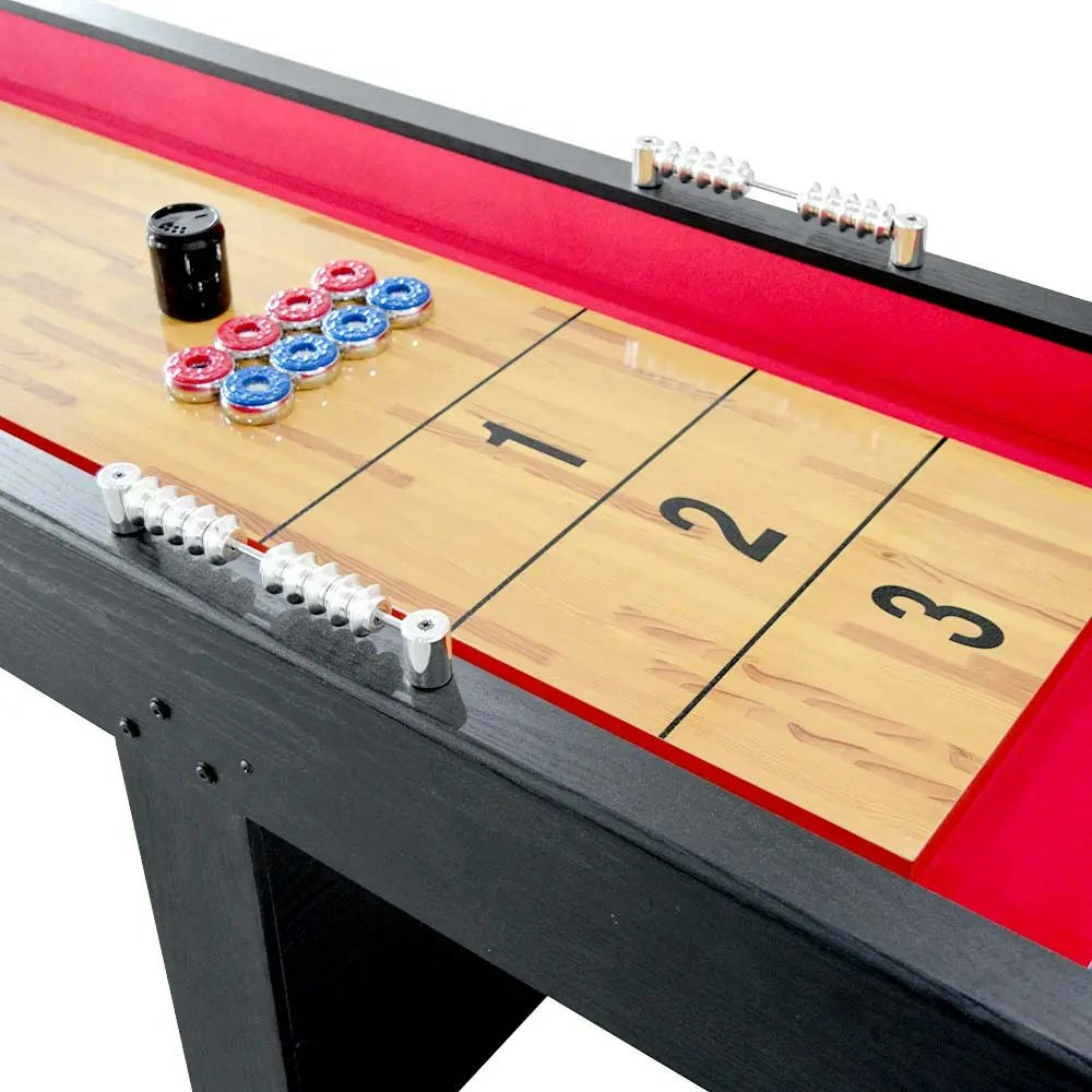 MACE S03 9FT Shuffleboard Table Black&Red