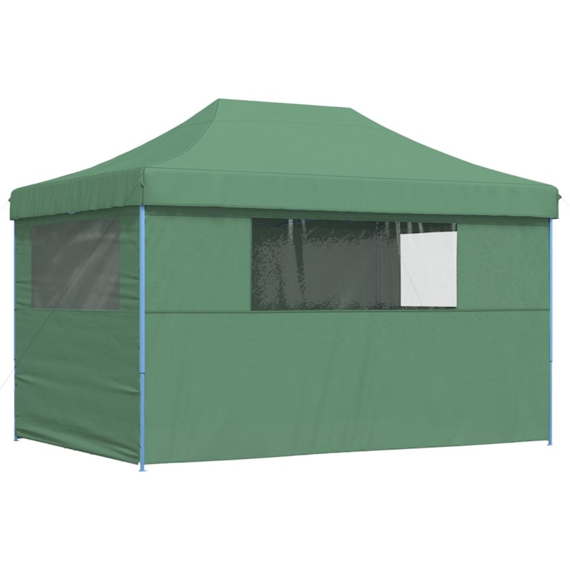 vidaXL Foldable Party Tent Pop-Up with 4 Sidewalls Green image number null