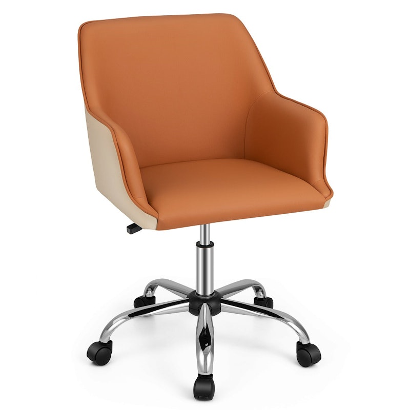 NNECW PU Swivel Home Office Chair with Adjustable Height & Ergonomic Design image number null