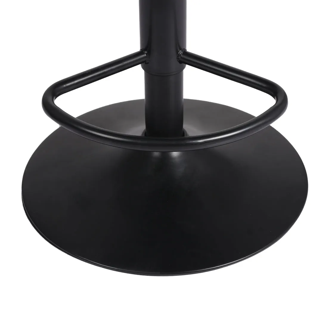Levede 1x Bar Stools Gas Lift Kitchen Counter Beech Stool Metal Black Barstools