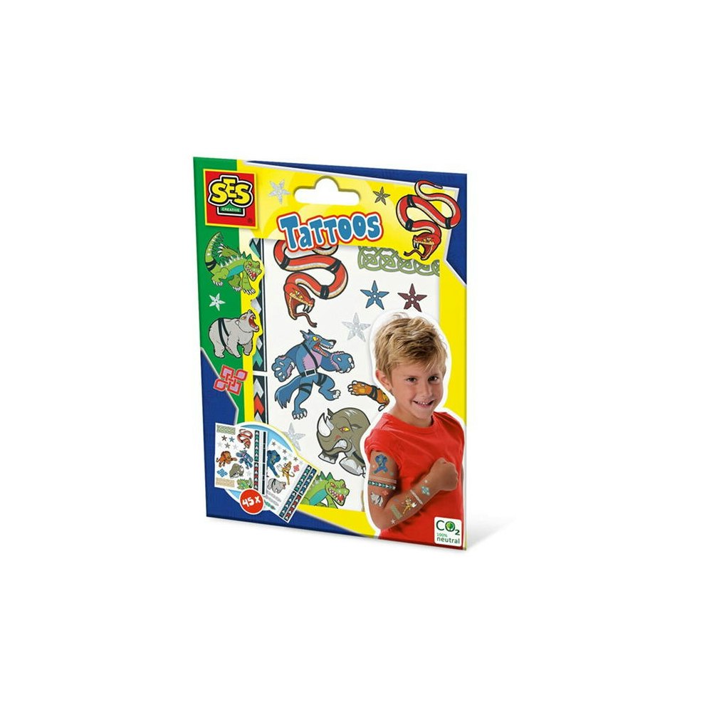 SES Creative Tattoos For Children - Animal Fighters