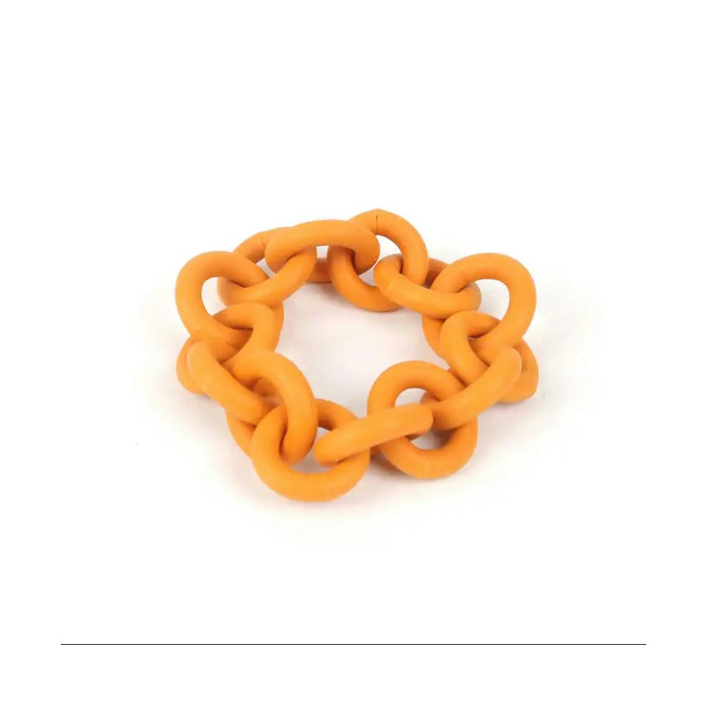 One of a Kind Club Orange Chunky Rubber Bracelet