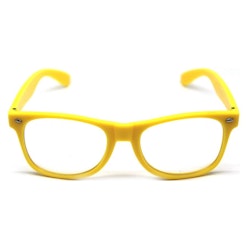 Yellow Party Glasses w/ Clear Lenses Fun 80s Australia Day Costume Glasses Yellow Party Glasses w/ Clear Lenses Fun 80s Australia Day Costume Glasses