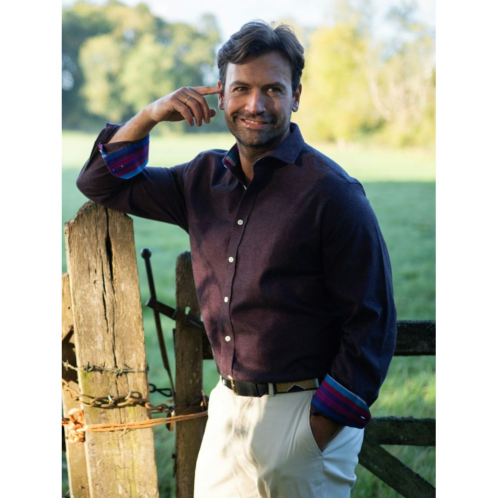 Koy Clothing Burgundy Cotton-cashmere Shirt