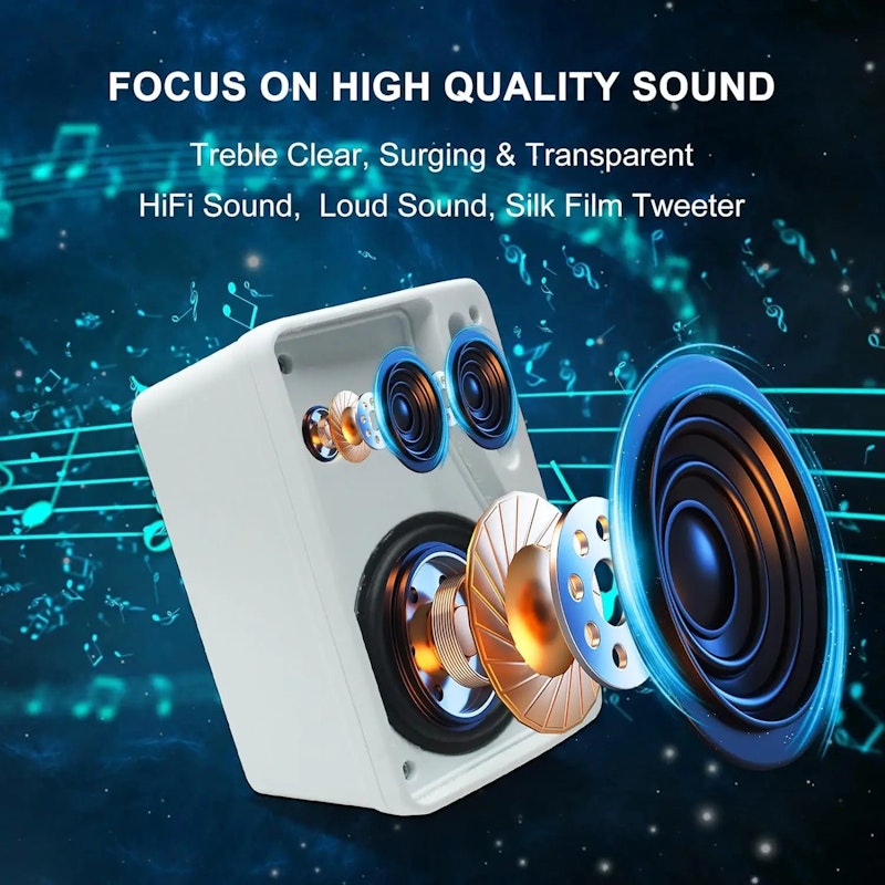 NNEOBA 200W Passive Outdoor Speakers Waterproof Marine (White) image number null