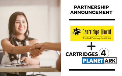 Cartridge World announces new partnership with Cartridges 4 Planet Ark