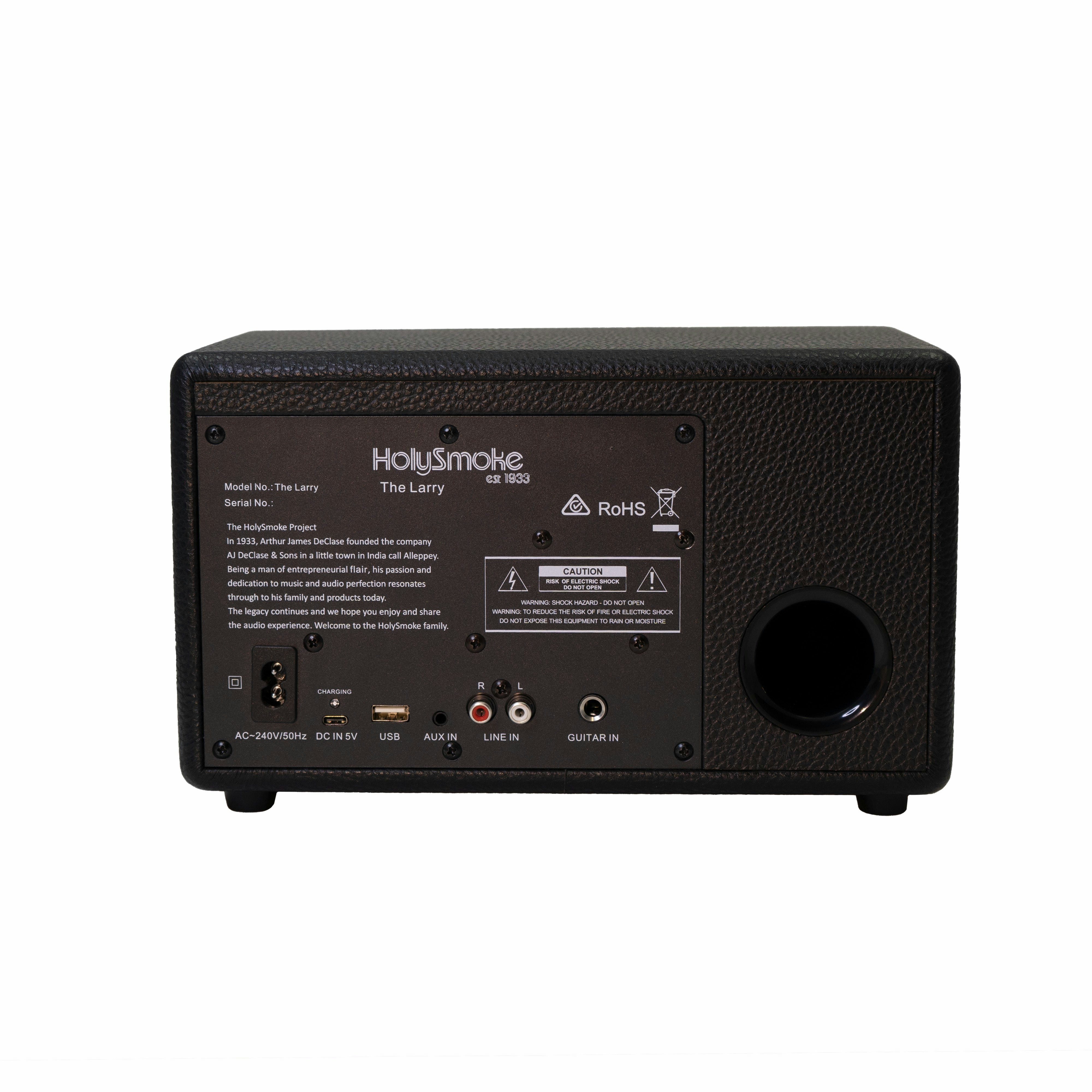 HolySmoke The Larry Retro Portable Bluetooth Speaker - Black