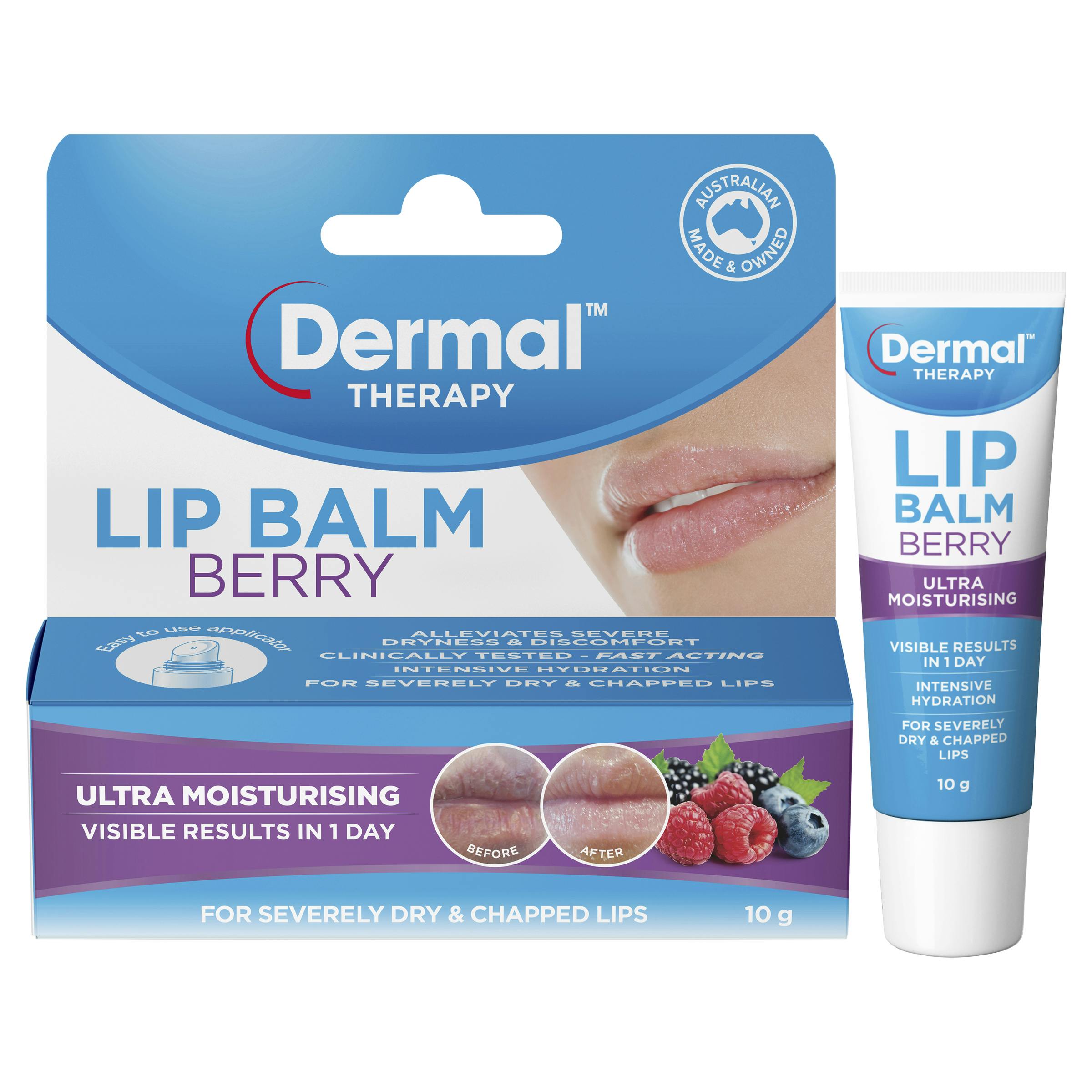 Dermal Therapy Lip Balm Berry 10G