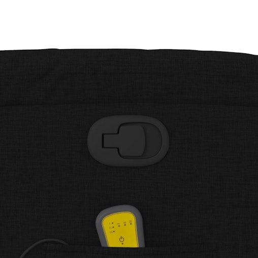 vidaXL Massage Recliner Chair Black Fabric vidaXL Massage Recliner Chair Black Fabric