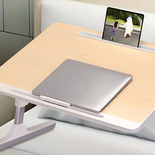 SOGA 60X40cm Wood Small Laptop Bed Portable Foldable Study Table Adjustable SOGA 60X40cm Wood Small Laptop Bed Portable Foldable Study Table Adjustable
