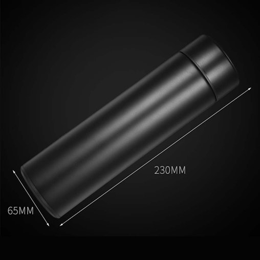 SOGA 500ML Stainless Steel Smart LCD Thermometer Display Bottle Vacuum Flask Thermos Black SOGA 500ML Stainless Steel Smart LCD Thermometer Display Bottle Vacuum Flask Thermos Black