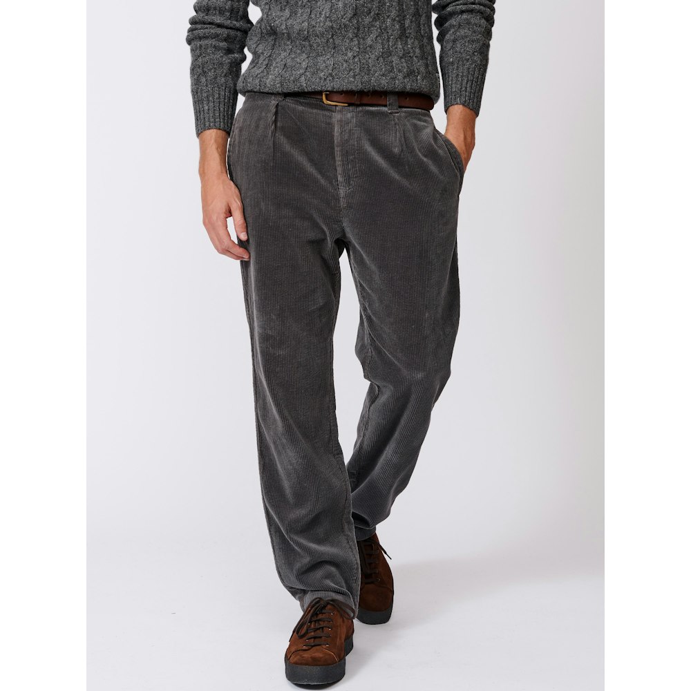 Aubin Barrowby Cord Trouser - Charcoal